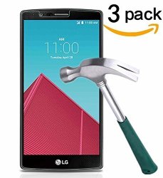 LG G4 Screen Protector Tantek Bubble-free Hd-clear Anti-scratch Anti-glare Anti-fingerprint Premium Tempered Glass Screen Protector For LG G4 Lifetime Warranty - 3PACK
