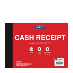 Marlin Duplicate A6 Books Cash Receipt Pack Of 5