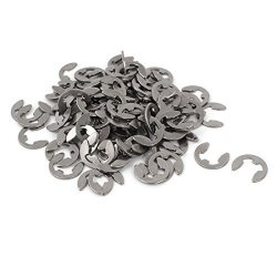 Uxcell 7MM Inner Dia 304 Stainless Steel Fasteners E-clip Circlips DIN6799 100 Pcs