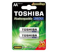 Toshiba Rechargeable Aa 2600MAH 2 Pack