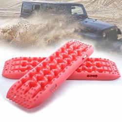 Rock-hulk New Recovery Traction Tracks Off Road Traction Boards For Sand Mud Snow Ladder- Tire Traction Tool Pink