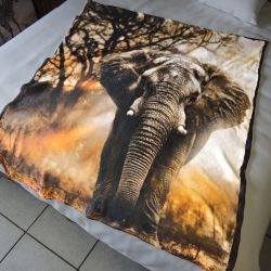Sunset Elephant Fleece Blanket