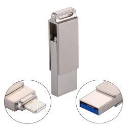 RQW-10 2 In 1 USB 2.0 & 8 Pin 16GB Flash Drive For Iphone & Ipad & Ipod & Most Android Smartphones & PC Computer