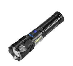 Ine Rechargeable Flashlights High Lumens Super Bright Lumen Flash Light High Powered LED Tactical Flashlight Multifunction Work Light For Emergencies Camping Hiking Outdoor Use