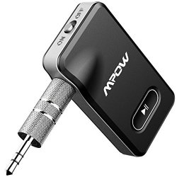 Mpow BH129 Bluetooth Receiver For Car Aux Bluetooth Car Adapter 5.0 For Wired Speakers headphones home Music Streaming Stereo 15-HOUR Battery Life Easy Control On off Slider