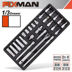 26-PC 3 8' Dr.sockets & Accessories