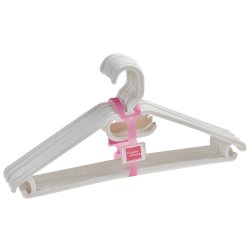 GIZMO 10PK Plastic Hangers White