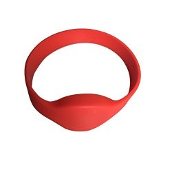 YARONGTECH-13.56MHZ Iso 14443A Mifare Classic 1K Nfc Silicone Rfid Wristband Pack Of 5 Red