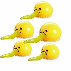 Eriuaes Stress Ball Toys Funny Decompression Toy Puking Egg Yolk Stress Ball With Yellow Goop Relieve Stress Toys Stress Relief Toys 5PC