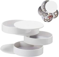 4AKID Compact Rotating Jewellery Organizer - White