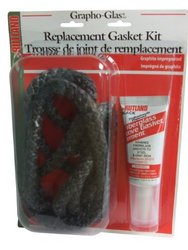 Rutland Products Rutland 96N-6 Grapho-glas Rope Gasket Replacement Kit 1 2-INCH By 7-FEET 1 2 X7' Black