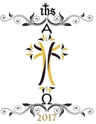 2017 - Black And Gold Paschal Easter Candle - 100 X 400mm