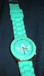 Trendy Watch - Fashion Jelly Watch - Turquoise - Gold Tone Casing