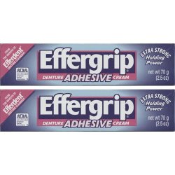 Effergrip Denture Adhensive Cream Extra Holding Power 2.5 Fl Oz By Effergrip