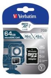 Verbatim Pro U3 Microsdhc Uhs Memory Card 64GB
