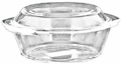 1.5l Glass Casserole Round W lid