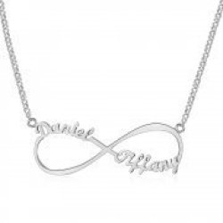 Personalized Jewelry. Choose Your Own Words names. Infinity Necklace. 925 Sterling Silver
