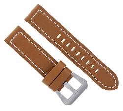 22MM Leather Watch Band Strap For Breitling Navitimer Bentley L brown Tan Ws
