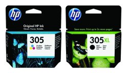 Hp 305XL Black & Hp 305 Tri-colour Ink Cartridges