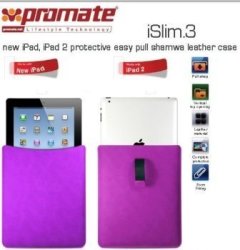 Promate ISLIM.3 New Ipad Ipad 2 Protective Easy Pull Shamwa Leather Case-orange