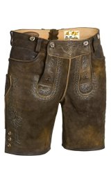 Genuine Leather Shorts Authentic German Bavarian Lederhosen 1281antique Friedl Wood