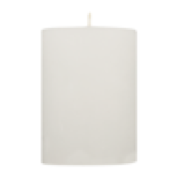 White Frosted Pillar Candle 10CM