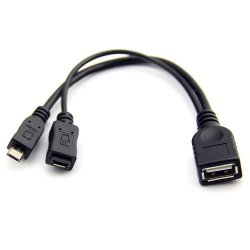 Estoreimport Micro USB Host Otg Cable W USB Power For Samsung Phone I9100 I9300 I9220 9250