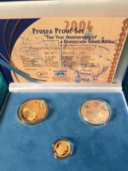 Protea Proof Set- 10 Years Of Democratic South Africa- Mintage 1000