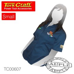 Tork Craft Vermont Ladies Blouse Navy Blue Small - TC00607