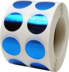 Color Coding Labels Metallic Blue Round Circle Dots For Organizing Inventory 1 2 Inch 1 000 Total Adhesive Stickers