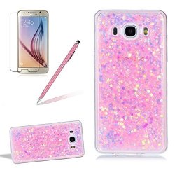 Glitter Cover For Samsung Galaxy J7 2016 Girlyard Crystal Luxury Bling Shinning Design Soft Tpu Ultra-thin Flexible Rubber Anti-slip Scratch Resistant Sleeve For Samsung