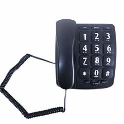Jekavis J-P02 Large Button Phone Corded Phone For Elderly With Amplified Speakerphone speed Dial wall Mountable