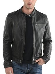 Laverapelle Men's Black Genuine Cowhide Leather Jacket - 1501283 -extra Large