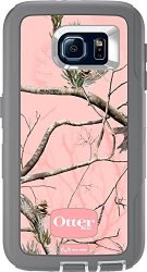 Otterbox Defender Series For Samsung Galaxy S6 - Retail Packaging - Ap Pink White gunmetal Grey With Pink Ap Camo