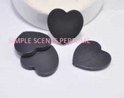 55MM Wooden Heart Bead Black Sold Per 1 Heart