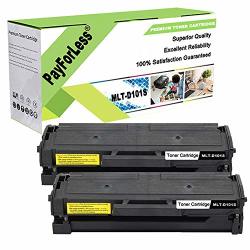 Payforless Compatible Toner Cartridge MLT-D101S 101S Black 2PK Replacement For Samsung SCX-3405W SCX-3405FW SCX-3405 SCX-3400 ML-2165W ML-2165 ML-2160 ML-2161 SF-760P With Chip