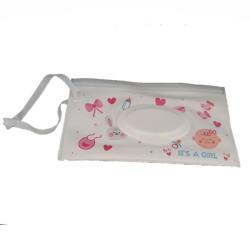 4AKID Reusable Baby Wet Wipes Pouch - Pink Hearts & Bows