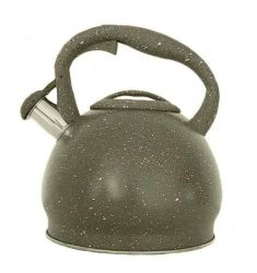 3LTR Grey Marble Finish Non-electric Induction Kettle With Whistle