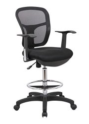 deluxe mesh back drafting chair with adjustable footring