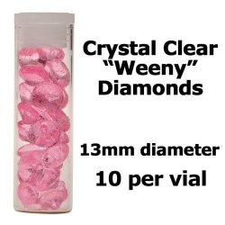 Edible Diamonds For Cake Decorating - 13MM "weeny" - Pale Pink