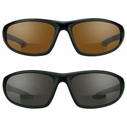 Prosport Bifocal Sunglass Readers +3.00 HD & Smoke Combo Ansi Z87 Safety Glasses Wrap Motorcycle Clear Yellow HD