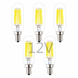 Opalray T8 T25 Low Voltage 12V Power Small Tubular LED Bulb 12V Ac dc 6W 600LM Dimmable For Dc Dimmer E12 Base 6000K Cool White Light