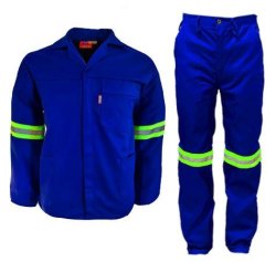 Blue Adult 2-PIECE Conti-suit Overall With Reflective Tape Size 40
