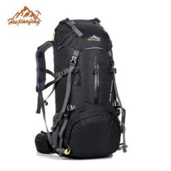 Huwaijianfeng 50l Large Capacity Waterproof Backpack - Black