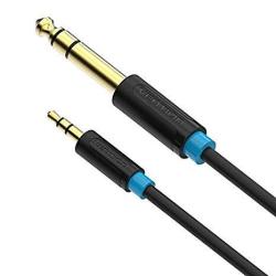 24K 5FT 15U Gold Plated Vention 3.5MM 1 8 Male To 6.35MM 1 4 Male Trs Stereo Audio Cable With Pvc Infection Molding Shell Design For