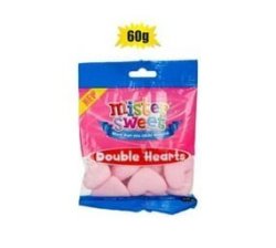 Gummy Double Hearts 60G Pack Of 24