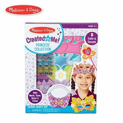 Melissa & Doug Created By Me Princess Collection Paper Craft Kit 2 Tiaras 2 Masks 2 Purses 2 Wands