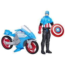Marvel Titan Hero Series Captain America With Battle Cycle