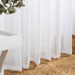 Amalfi Taped Unlined Curtain - White - 270 X 218CM