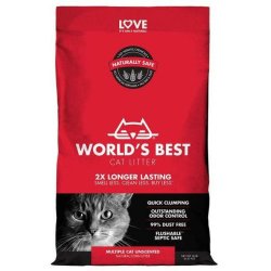 World's Best Multiple Cat Clumping Cat Litter - Unscented - 6.35KG